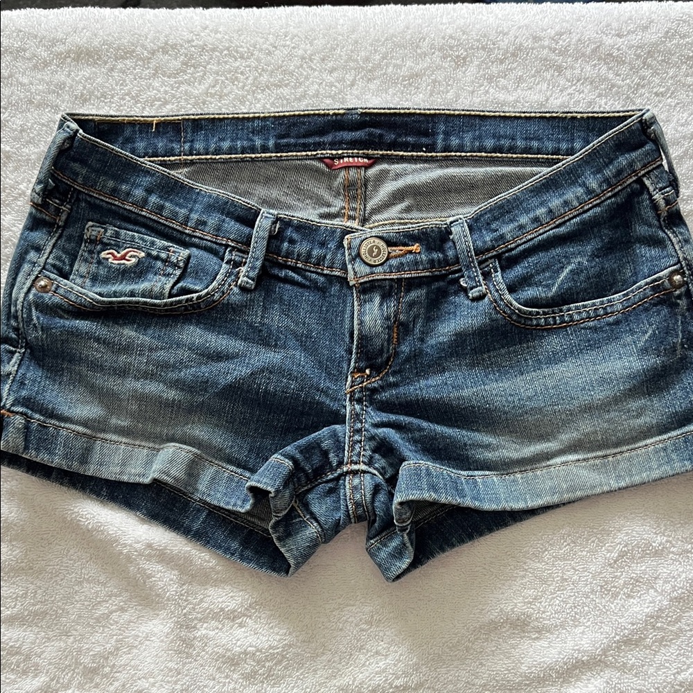 Hollister juniors Classic stretch Blue Jean Shorts